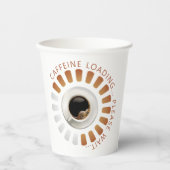 Koffein-Ladevorgang Pappbecher (Vorderseite)
