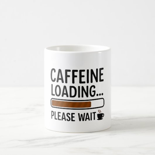 Koffein-Ladung... Bitte warten - Funny Coffee Tass Kaffeetasse (Mittel)