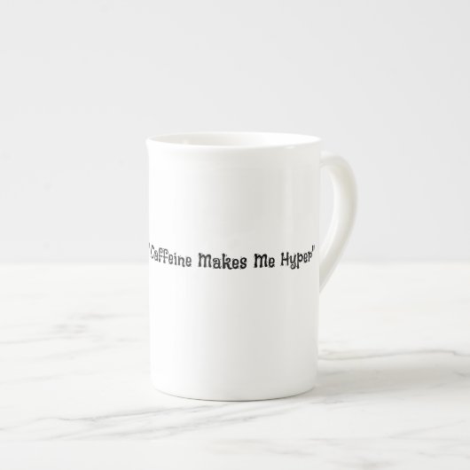 Koffein macht mich hyper porzellantasse (Vorderseite Rechts)