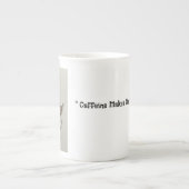 Koffein macht mich hyper porzellantasse (Vorderseite)