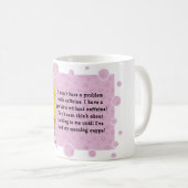 Koffein-Mädchen Kaffeetasse (VorderseiteRechts)