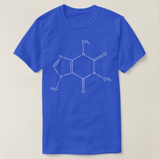 Koffein Molecule Chemie Koffein Lover T-Shirt (Design vorne)