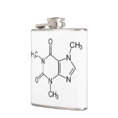 Koffein-Molekül-Chemie-Kaffee-Atome Flachmann (Links)