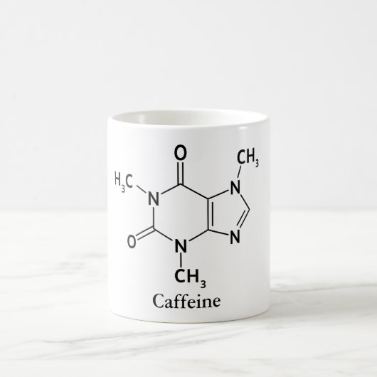Koffein-Molekül-Chemie-Kaffee-Liebhaber Kaffeetasse (Mittel)
