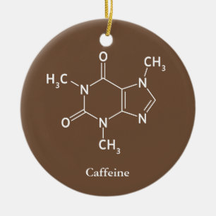 Koffein-Molekül-Chemie-Kaffee-Liebhaber Keramikornament