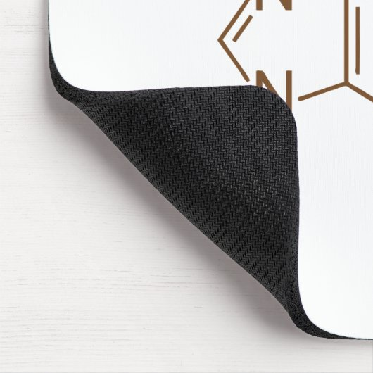 Koffein-Molekül-chemisches Symbolgeek-Nerd-Maus Mousepad (Ecke)