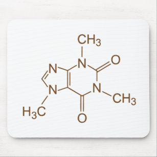 Koffein-Molekül-chemisches Symbolgeek-Nerd-Maus Mousepad