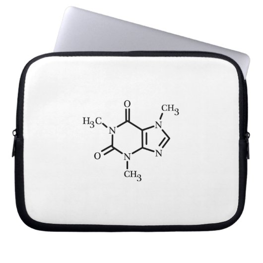Koffein-Molekül-Hülse Laptopschutzhülle (Vorderseite)