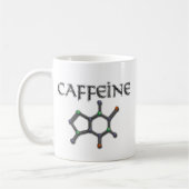 Koffein-Molekül-Kaffee-Chemie-Formel Kaffeetasse (Links)