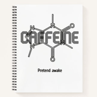 Koffein-Molekül-Notizbuch Notizblock