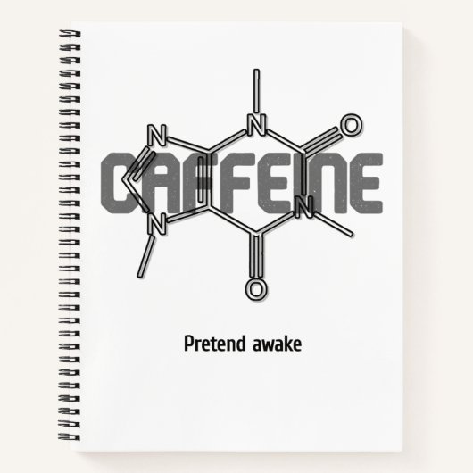 Koffein-Molekül-Notizbuch Notizblock (Vorderseite)
