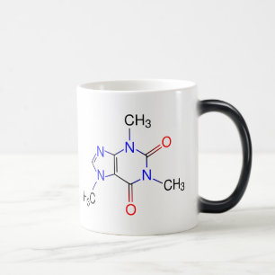 Koffein-Molekül-Tasse Verwandlungstasse