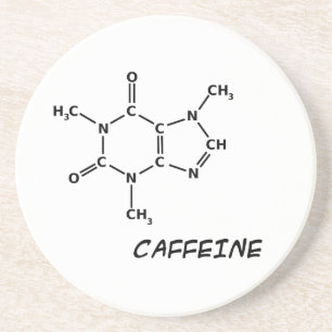 Koffein-Molekül-Untersetzer Sandstein Untersetzer