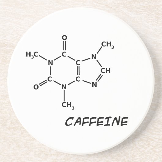 Koffein-Molekül-Untersetzer Sandstein Untersetzer (Vorne)
