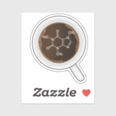 Koffein, Molekulare Formel - Trinkkaffee Aufkleber (Blatt)
