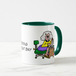 Koffein + Nähen Kaffee Tasse