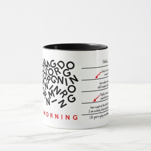 Koffein planiert die linkshändige tasse (Zentrum)