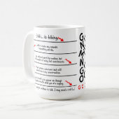 Koffein planiert die rechtshändige kaffeetasse (Vorderseite Links)