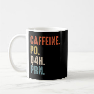Koffein Po Q4h bei Bedarf Lustige Krankenschweste Kaffeetasse