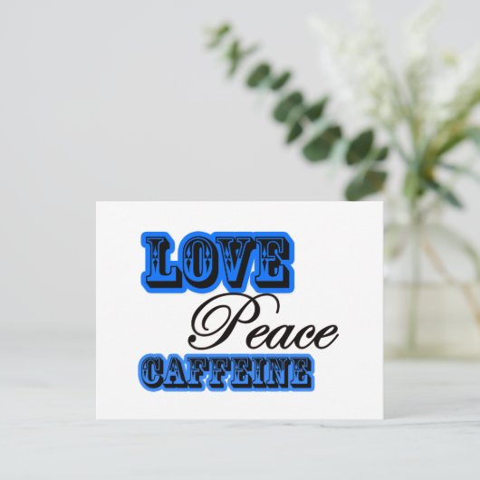 Koffein Postkarte (Stehend Vorderseite)