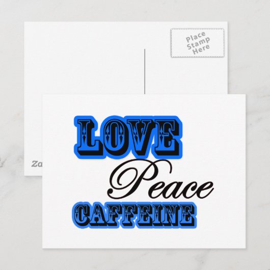 Koffein Postkarte (Vorne/Hinten)