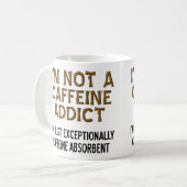 Koffein-saugfähige lustige Kaffee-Tasse oder Kaffeetasse (Vorderseite Links)