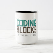 Koffein schafft Code Zweifarbige Tasse (Mittel)
