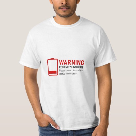 Koffein-T - Shirt mit geringer Energie (Vorderseite)