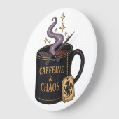 Koffein und Chaos Große Wanduhr (Winkel)