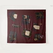 Koffein und Chaos Wandteppich (Vorderseite (Horizontal))