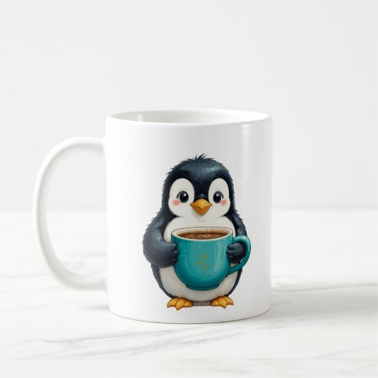 Koffein und Chill mit dem Pinguin Kaffeetasse (Links)