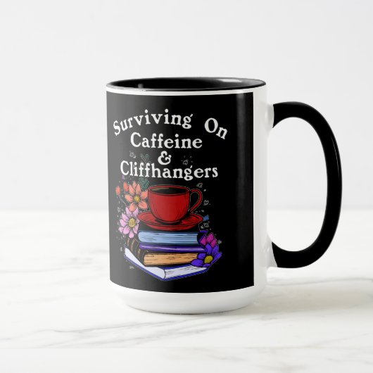 Koffein und Cliffhanger Farbige Tasse (Rechts)