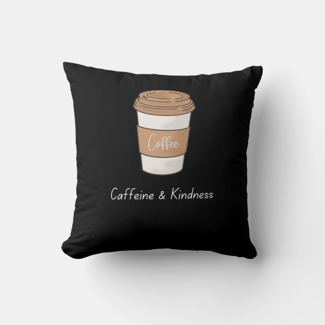 Koffein und Kindheit Kissen (Vorderseite)