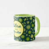 Koffein- und Quarantäne-Cartoon-Virus Tasse (VorderseiteRechts)