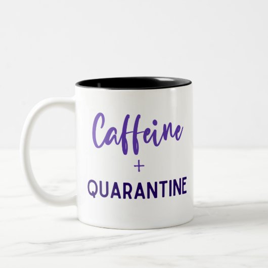 Koffein- und Quarantäne-Tasse Zweifarbige Tasse (Links)
