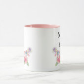 Koffein und Quarantäne Wasserfarben - Blütenrosa Tasse (Zentrum)