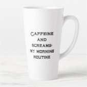 Koffein und Schreie weißes Halloween Milchtasse (Rechts)