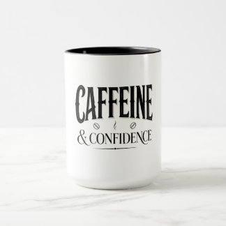 Koffein und Selbstvertrauen Kaffee-Typografie-Zita Tasse