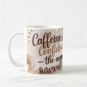 Koffein & Vertrauen - Funny Mama Kaffee Tasse (Links)