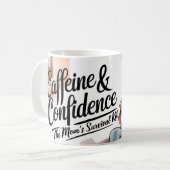 Koffein & Vertrauen - Mama Geschenk Kaffee Tasse (Vorderseite Links)