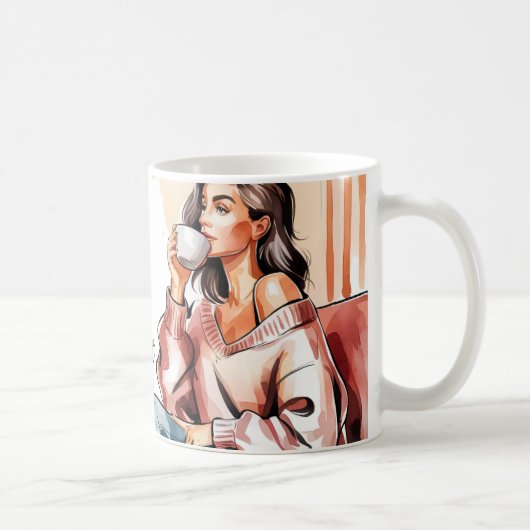 Koffein & Vertrauen - Mama Geschenk Kaffee Tasse (Rechts)