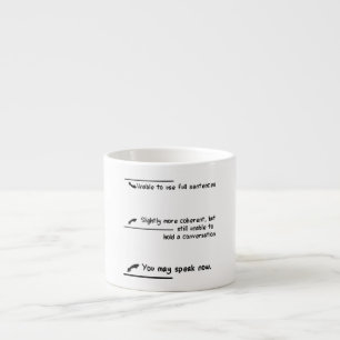 Koffein-waagerecht ausgerichtete Maße Espressotasse