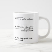 Koffein-waagerecht ausgerichtete Maße Jumbo-Tasse (Rechts)