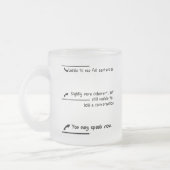 Koffein-waagerecht ausgerichtete Maße Mattglastasse (Links)