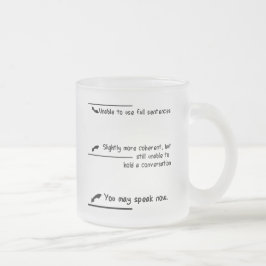 Koffein-waagerecht ausgerichtete Maße Mattglastasse