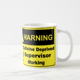 Koffein-warnende Aufsichtskraft Kaffeetasse