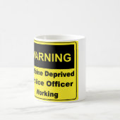 Koffein-warnender Polizeibeamte Kaffeetasse (Mittel)