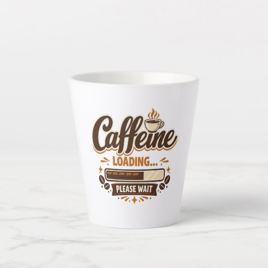 Koffein wird geladen… Bitte warten Milchtasse (Vorderseite)