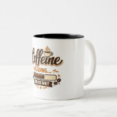 Koffein wird geladen… Bitte warten Zweifarbige Tasse (VorderseiteRechts)