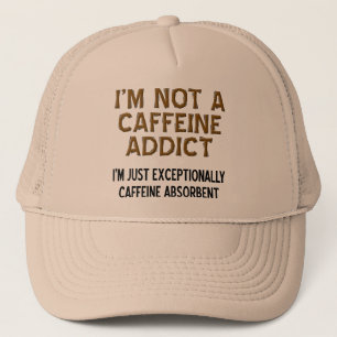Koffeinabsorbierende lustige Ballcap-Mütze Truckerkappe